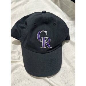 VTG Colorado Rockies Snapback Hat MLB Baseball Black Purple Enterprise Cap‎